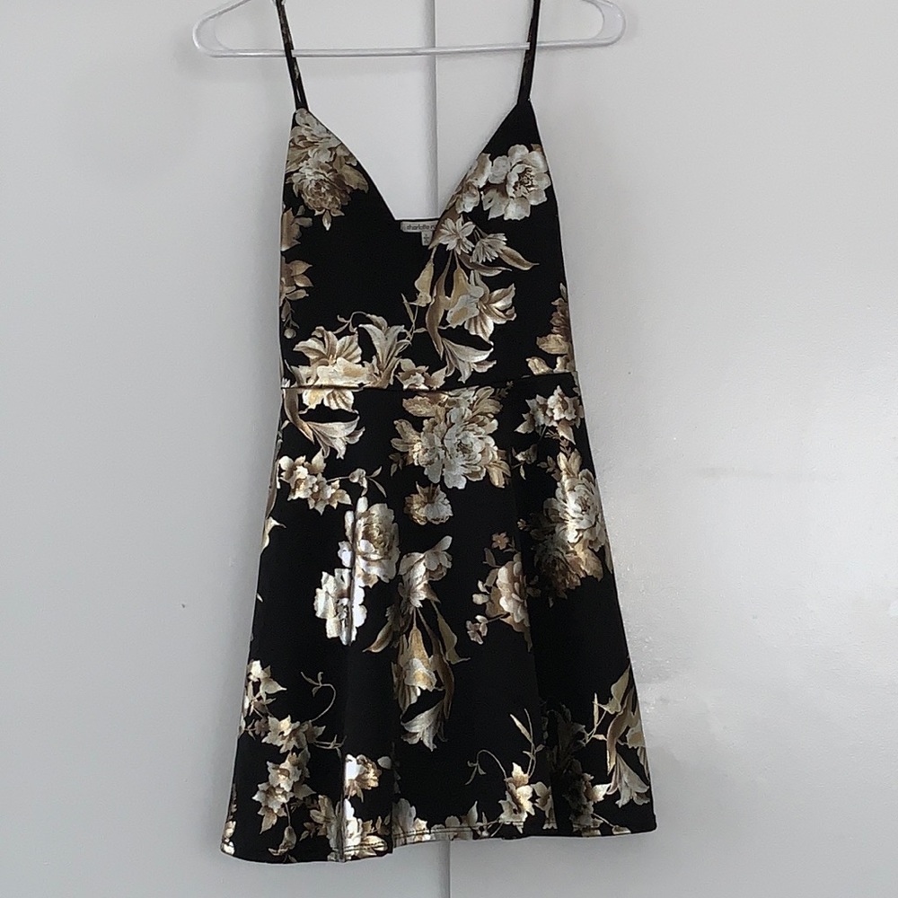Summer Floral Print Black Charlotte Russe Dress